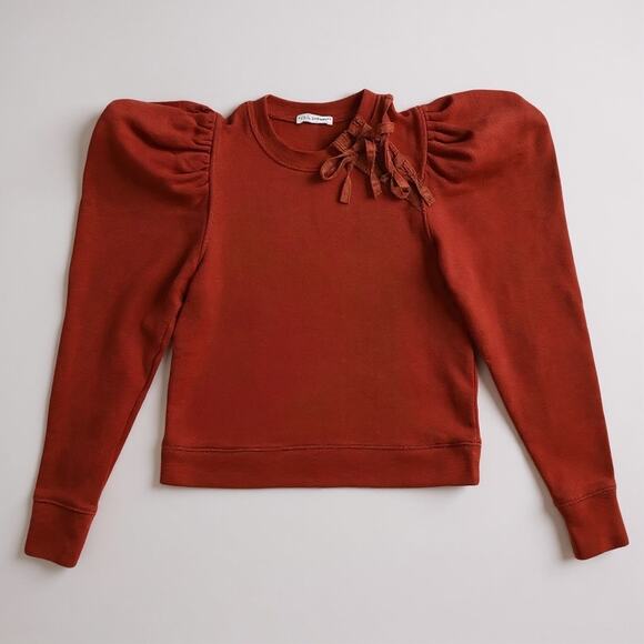Ulla Johnson Harper Pullover In Cranberry Red - Picture 1 of 10
